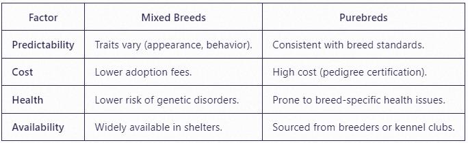 Mixed Breed vs. Purebred Dogs